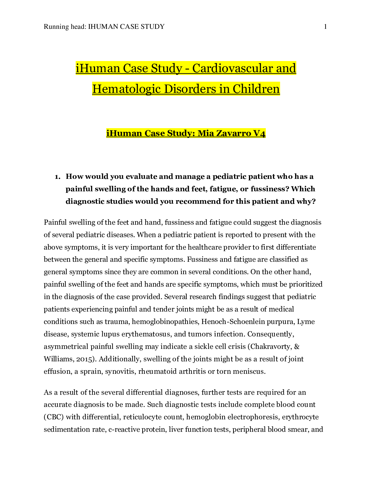 Preview image for Mia Zavarro V4_iHuman Case Study_2020 | iHuman Case Study_Cardiovascular and Hematologic Disorders in Children